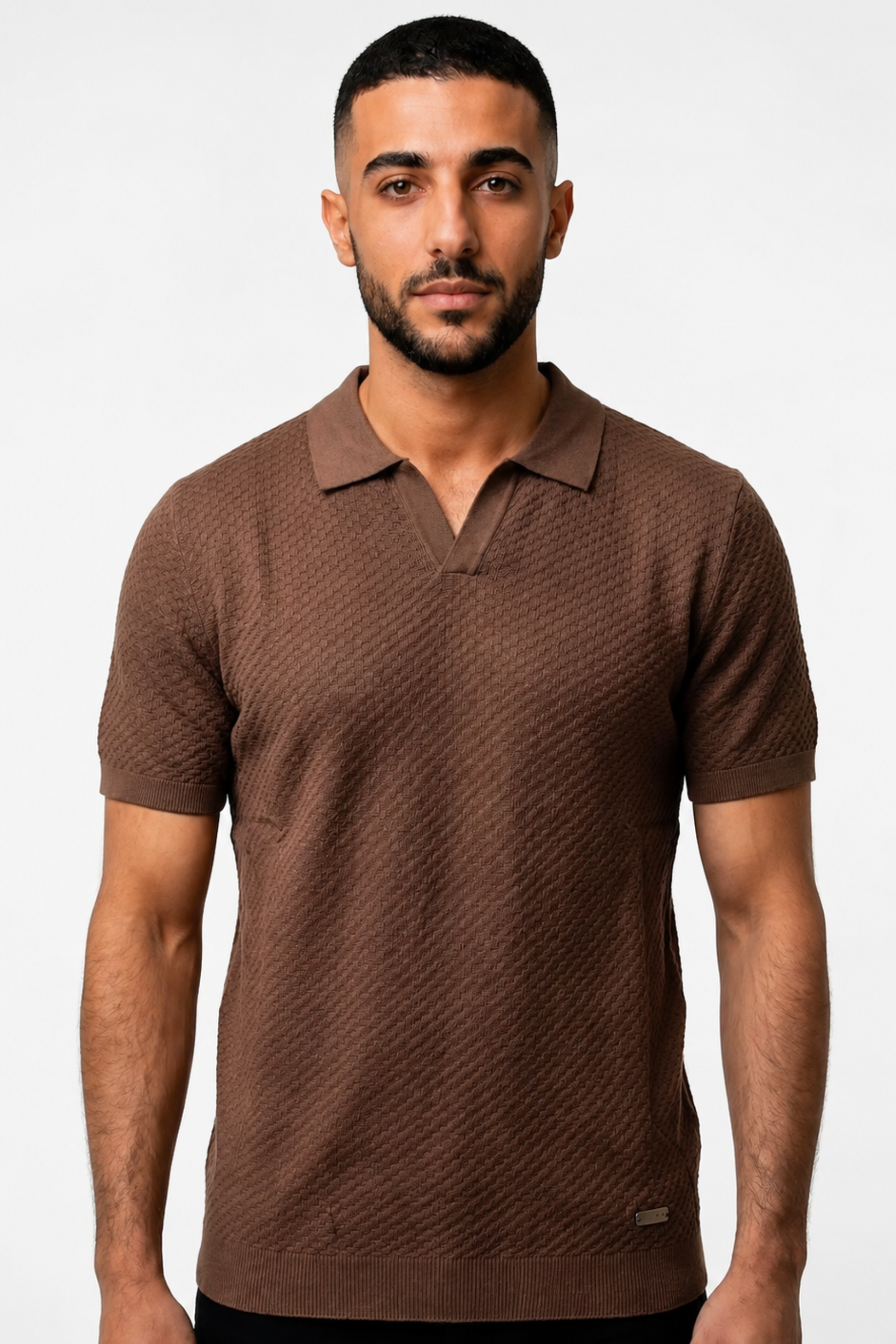 Polo Texturizado Castanho Gianni Lupo