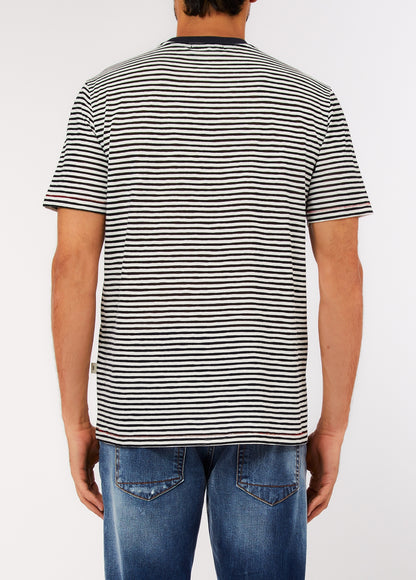 T-shirt Risca Azul e Branca LIU JO