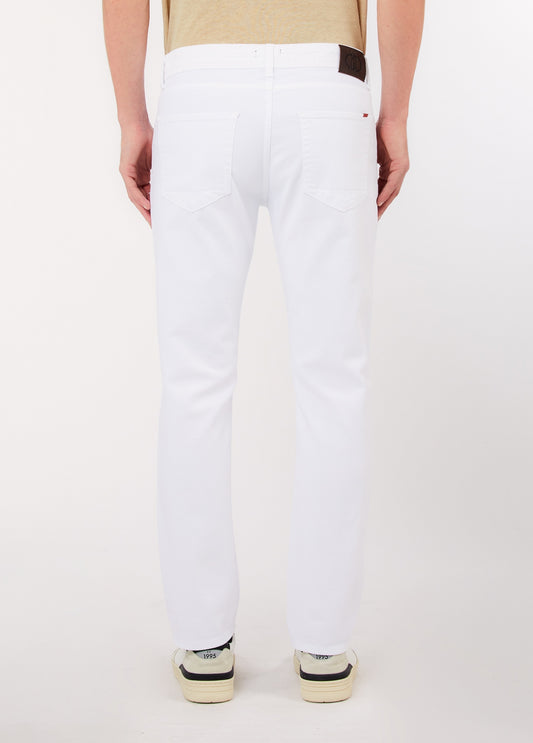 Calça de Ganga Branca Slim Fit