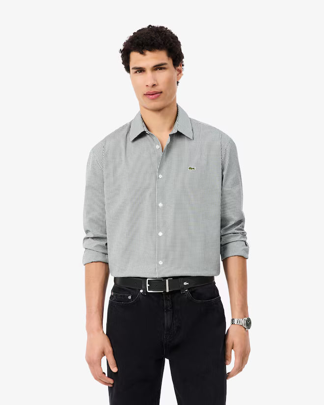 Cinto de Pele Reversível  Azul-Marinho e Preto Lacoste Lacoste