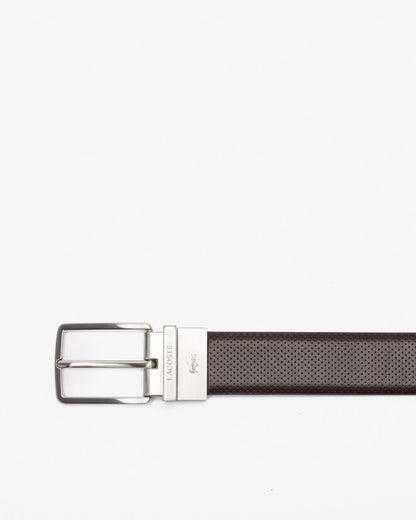 Cinto de Pele Reversível  Castanho e Preto Lacoste Lacoste