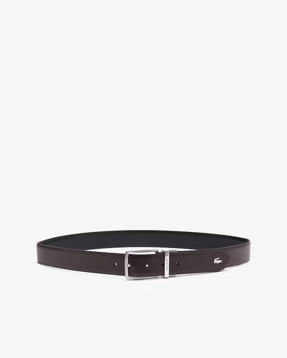 Cinto de Pele Reversível  Castanho e Preto Lacoste Lacoste