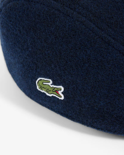 Boina de Lã Feltrada Lacoste Azul Lacoste