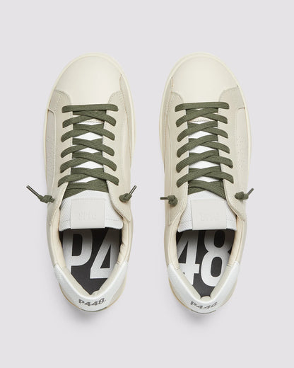 Sapatilhas P448 Bege e Brancas - John Cream Army P448