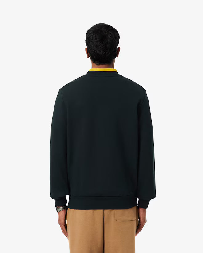Sweatshirt Básica Lacoste Preta Verde Lacoste
