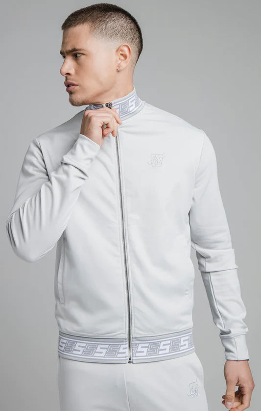 Siksilk Gray Jacquard Retro Zip Through 