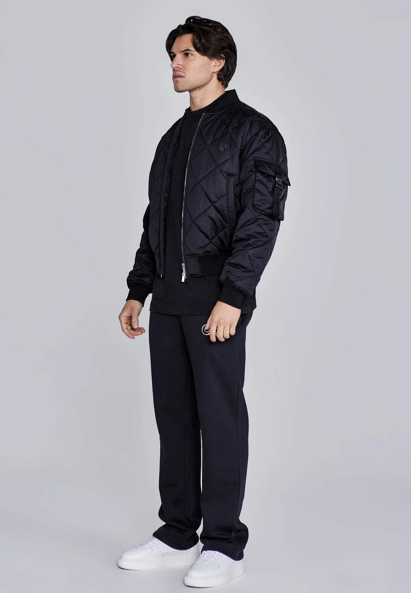 Casaco Bomber Preto SikSilk FW25