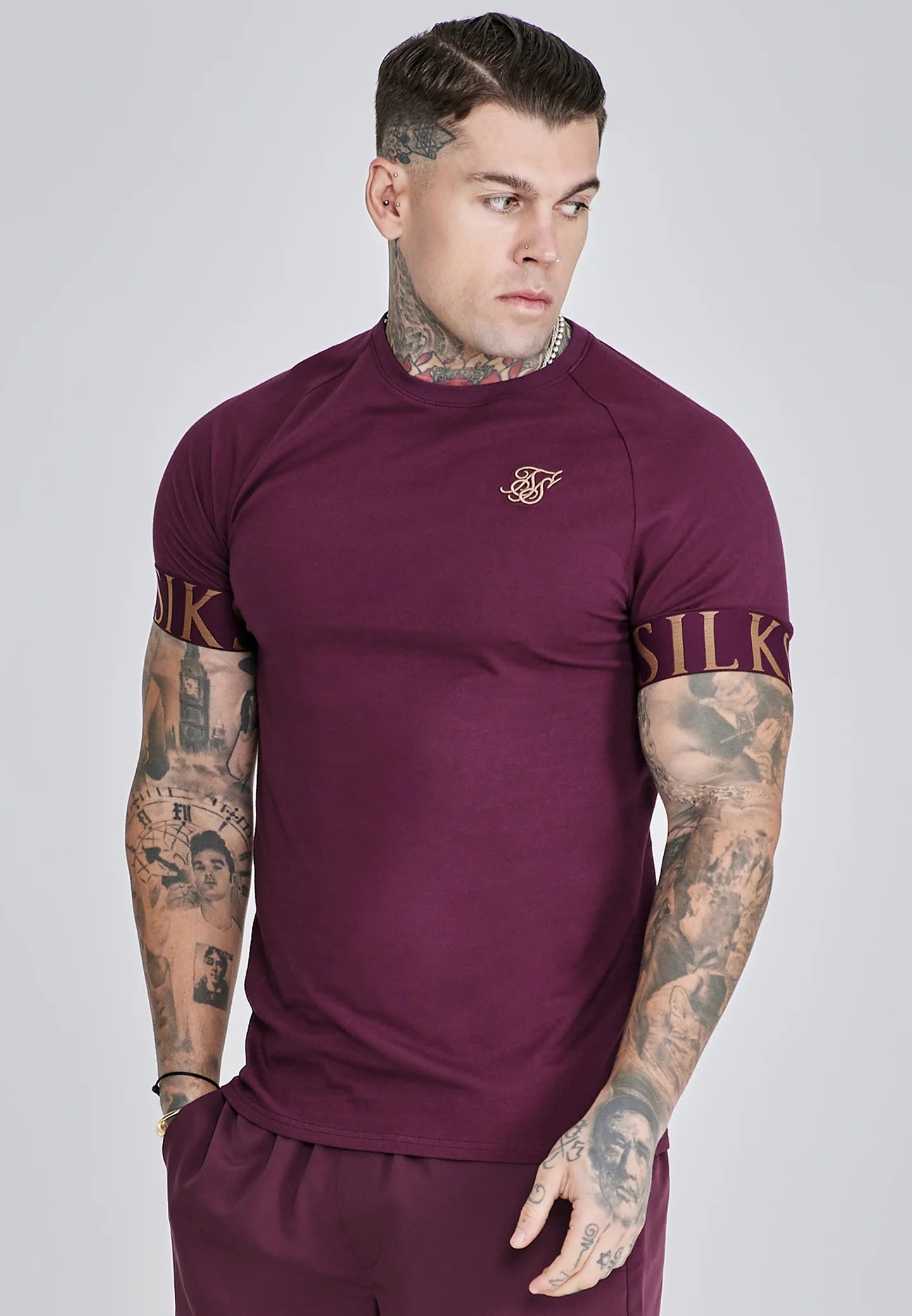 T-shirt Bordô SikSilk FW25