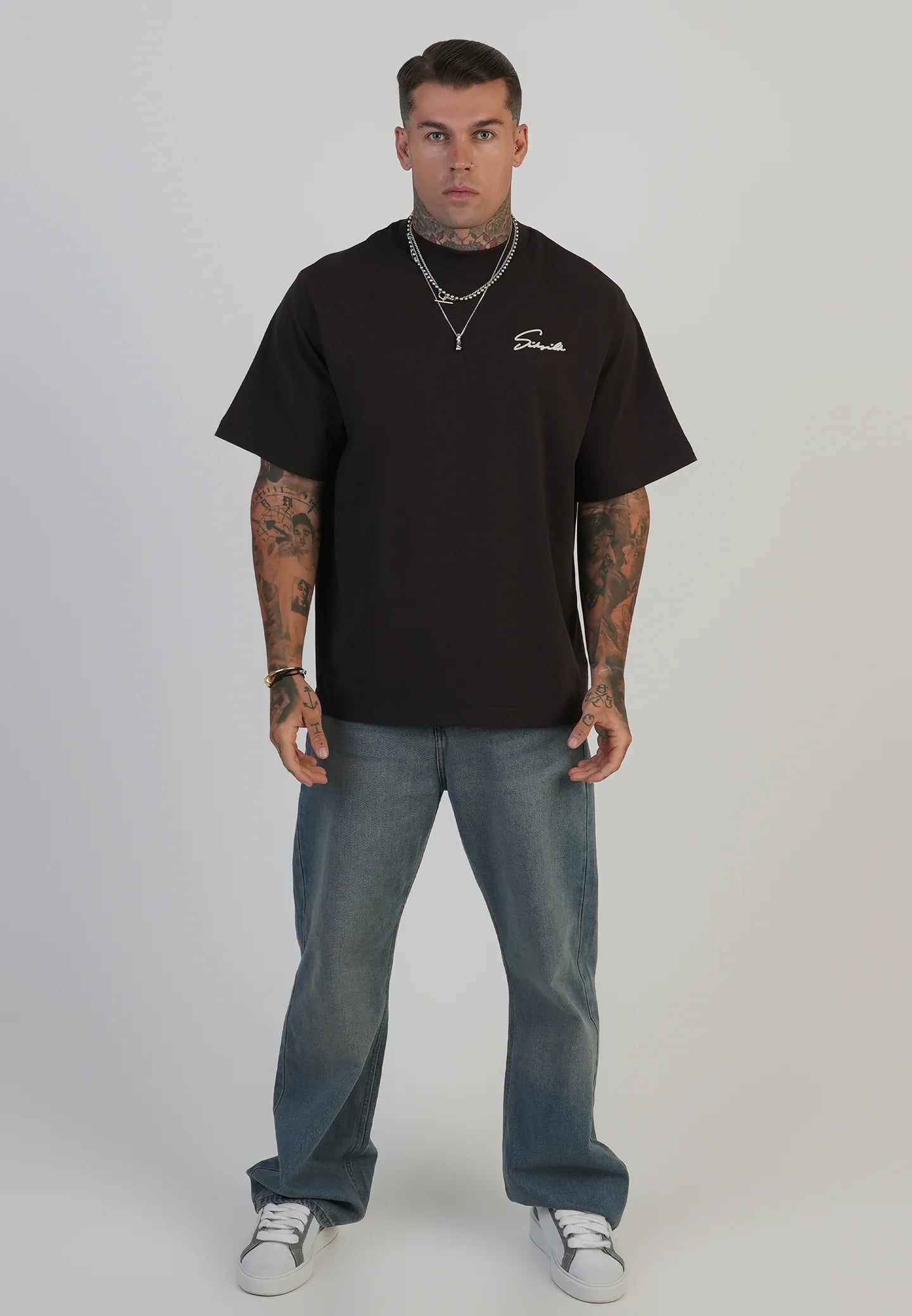 T-shirt Castanha SikSilk FW25