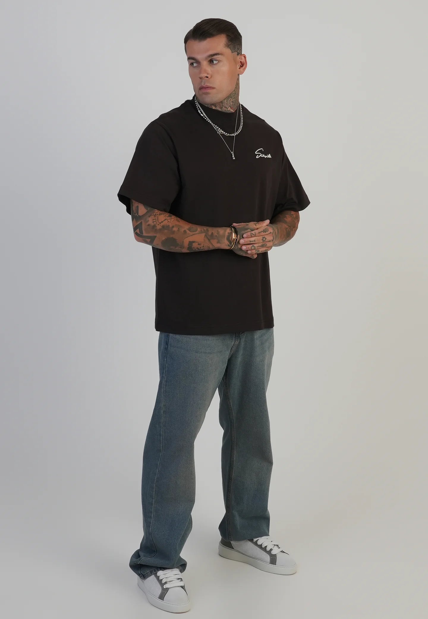 T-shirt Castanha SikSilk FW25