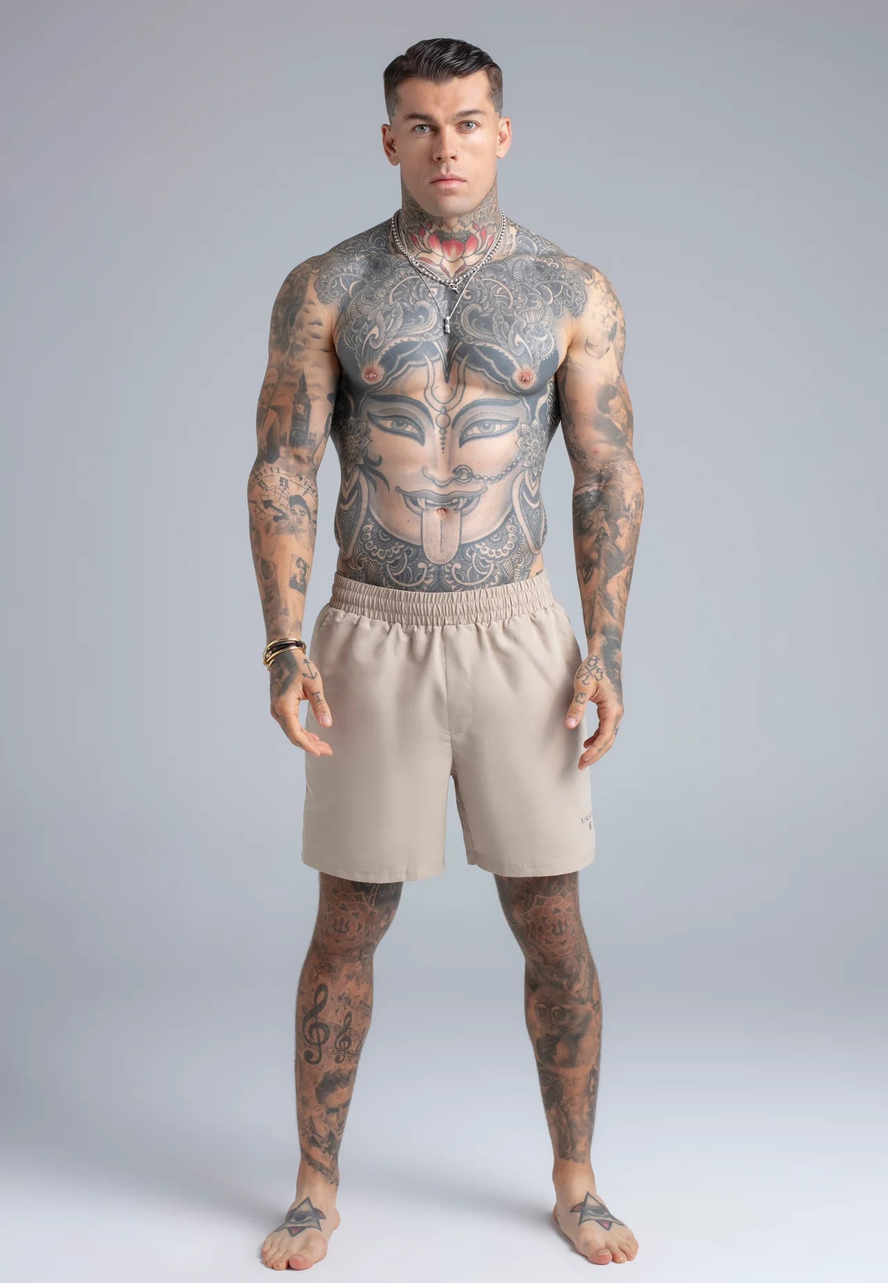Conjunto de Dois Calções Pretos e Beges SikSilk SS26