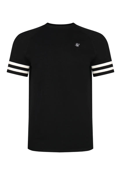 T-shirt Preta com Detalhes em Branco SikSilk