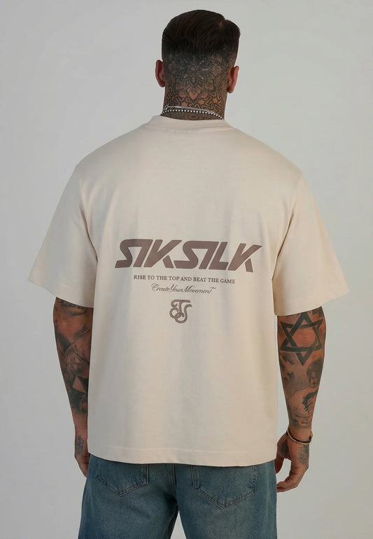 T-shirt Bege Estampada