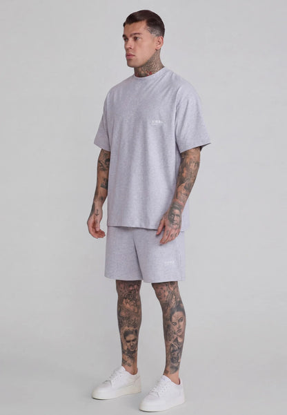 Conjunto T-Shirt e Calções Cinza Oversized SikSilk