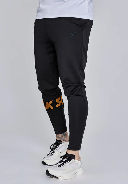 Calças Fato de Treino Pretas Muscle Fit SikSilk