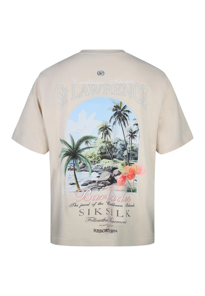 T-shirt Bege Estampada SikSilk