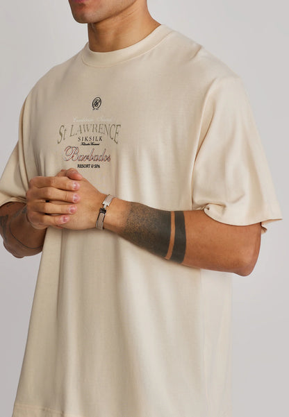 T-shirt Bege Estampada SikSilk