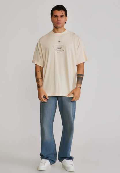 T-shirt Bege Estampada SikSilk