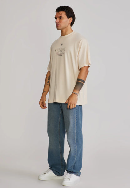 T-shirt Bege Estampada SikSilk