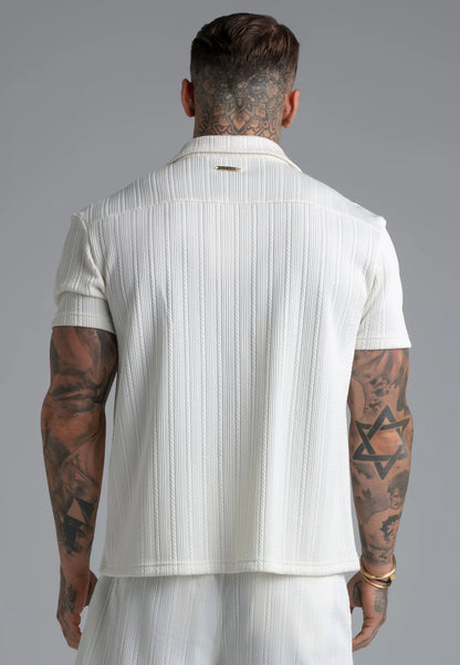 Camisa Branca em Tecido Texturado SikSilk