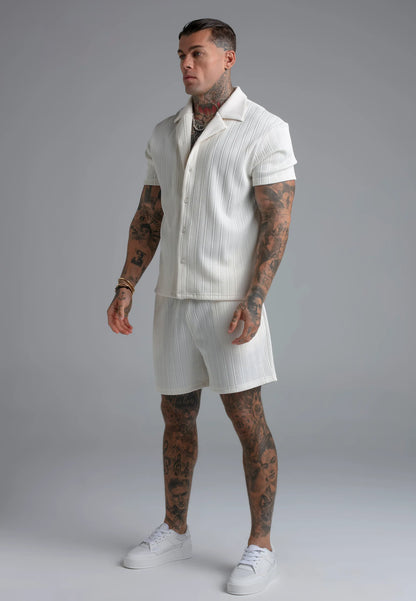 Camisa Branca em Tecido Texturado SikSilk