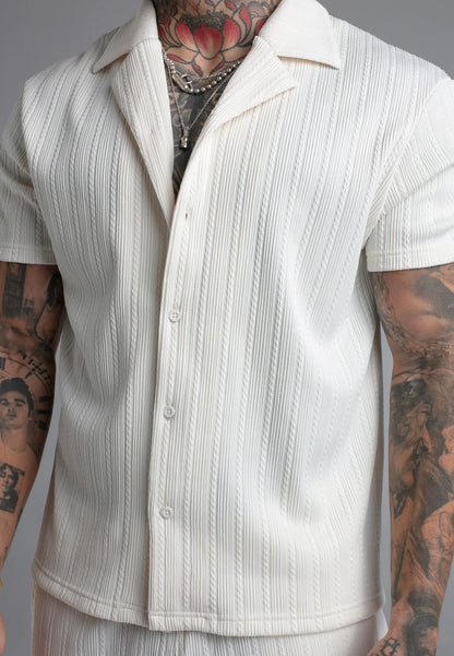 Camisa Branca em Tecido Texturado SikSilk