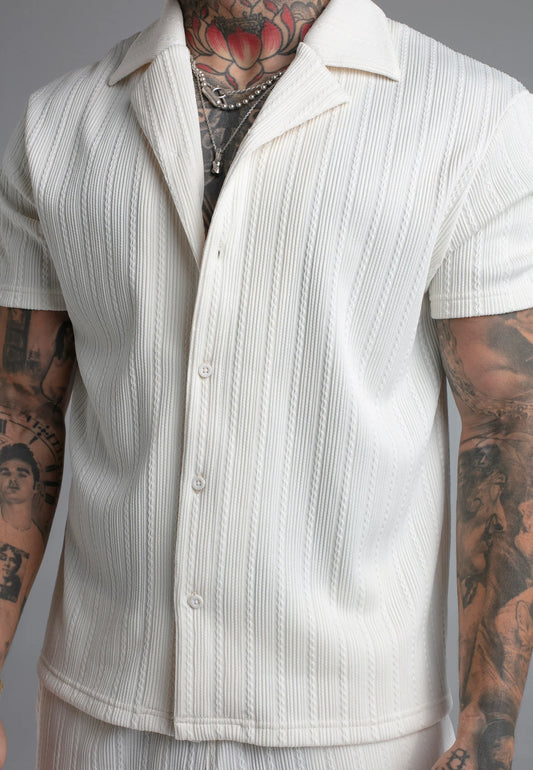 Camisa Branca em Tecido Texturado SikSilk