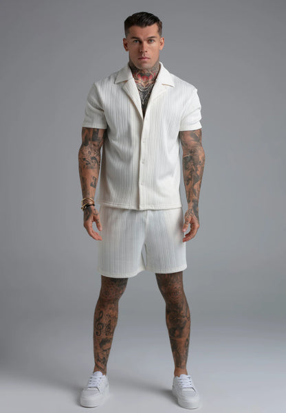 Calções Brancos em Tecido Texturado SikSilk