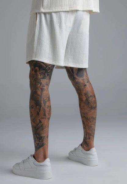 Calções Brancos em Tecido Texturado SikSilk
