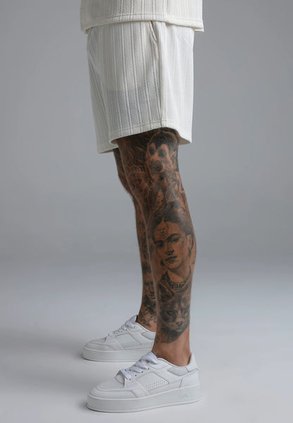 Calções Brancos em Tecido Texturado SikSilk