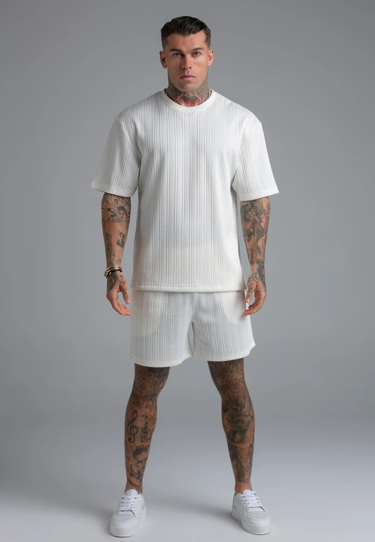 Conjunto  Branco Texturado