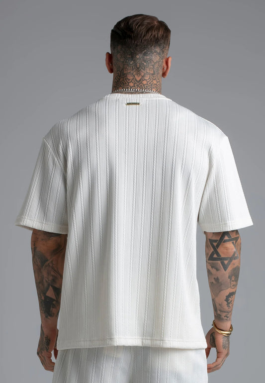 T-shirt Branca Texturada