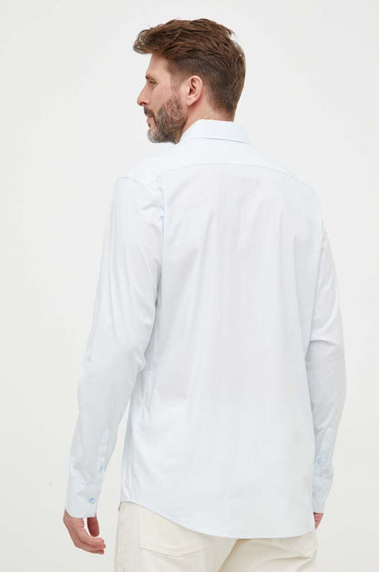 Camisa Karl Lagerfeld Logo-Print Azul 605911 FW24 Karl Lagerfeld
