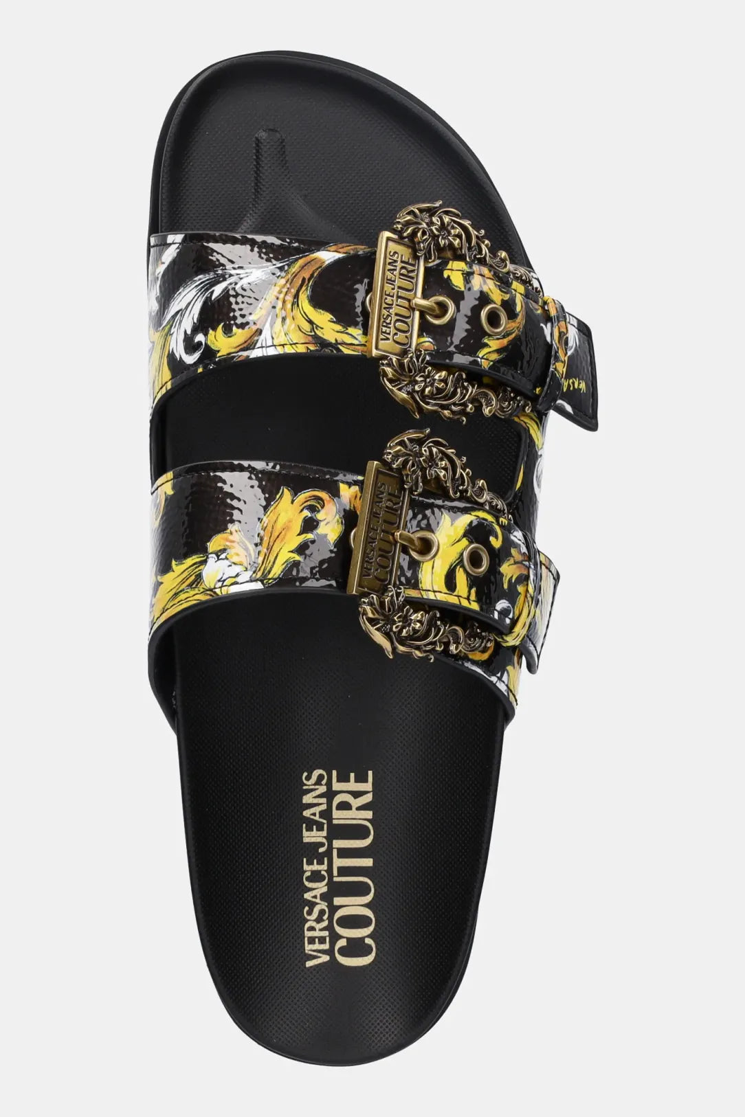 Chinelos Preto e Dourado Versace Jeans Couture SS25