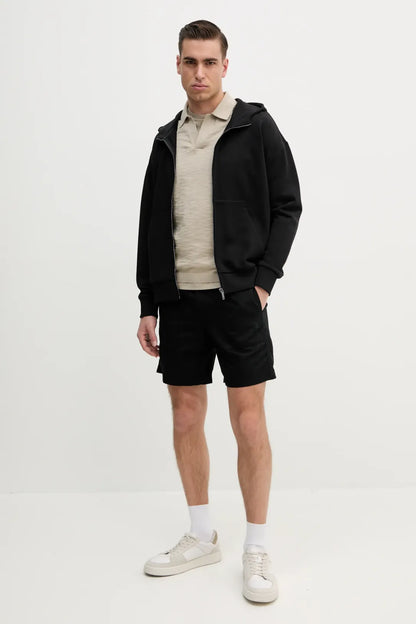 Calções Linho Preto Calvin Klein SS25 Calvin Klein