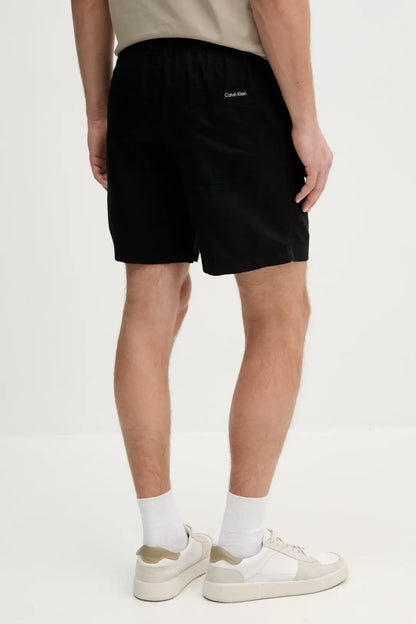 Calções Linho Preto Calvin Klein SS25 Calvin Klein