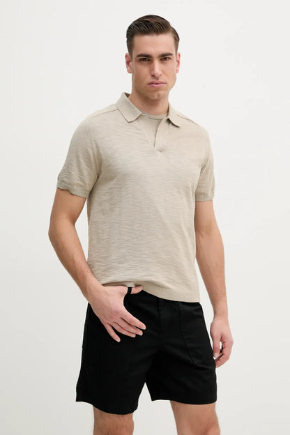 Calções Linho Preto Calvin Klein SS25 Calvin Klein
