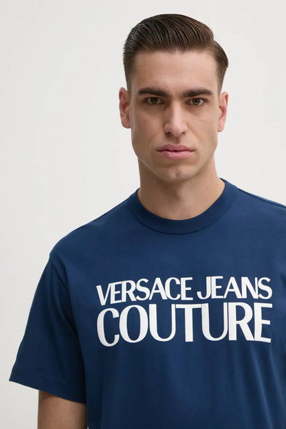 T-shirt Azul Versace Jeans Couture SS25 Versace Jeans Couture