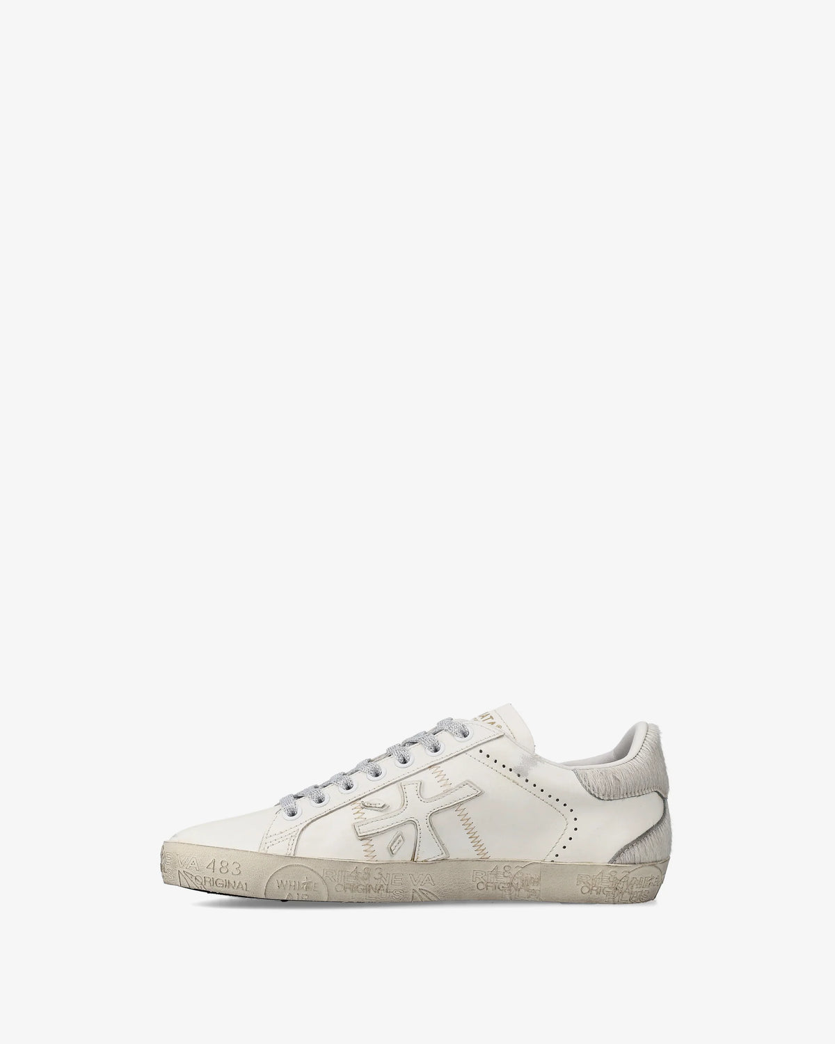 Sapatilhas Off White e Cinza Premiata W