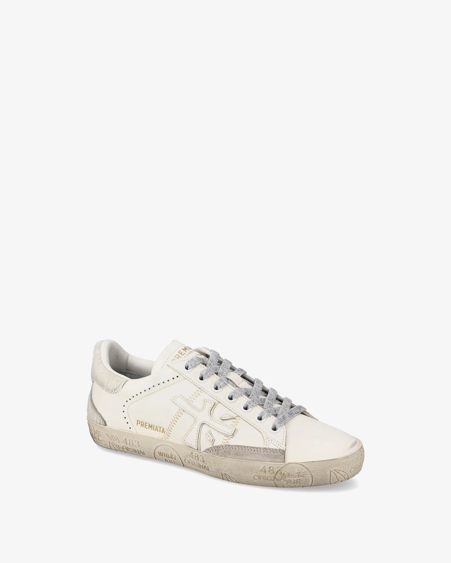 Sapatilhas Off White e Cinza Premiata W
