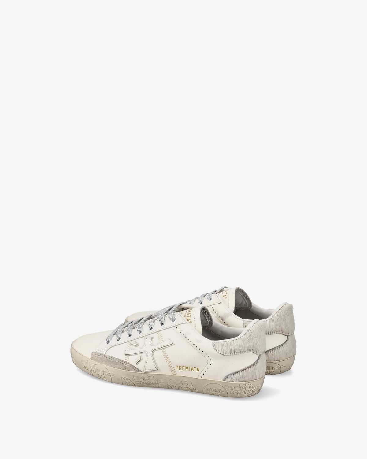 Sapatilhas Off White e Cinza Premiata W