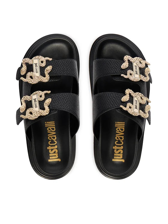 Sándalia Preta Just Cavalli SS26