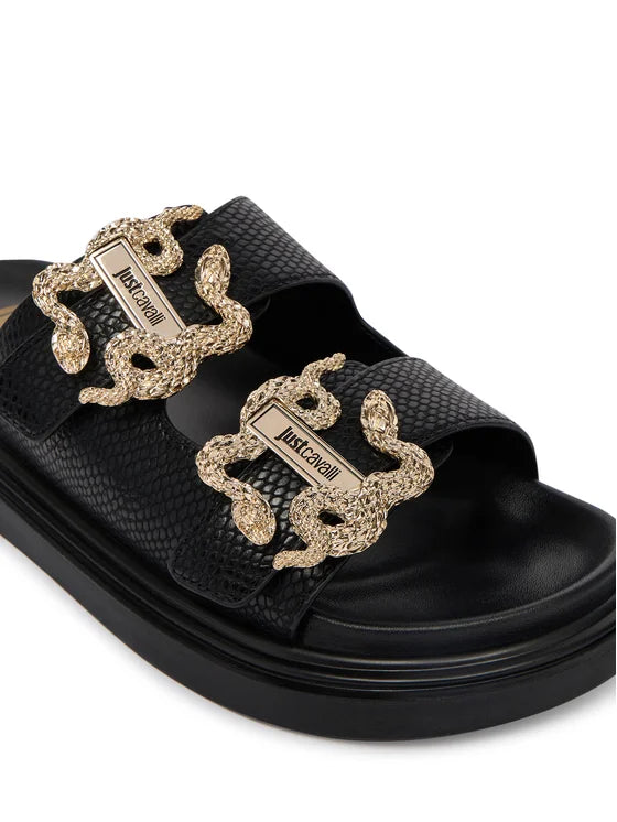 Sándalia Preta Just Cavalli SS26