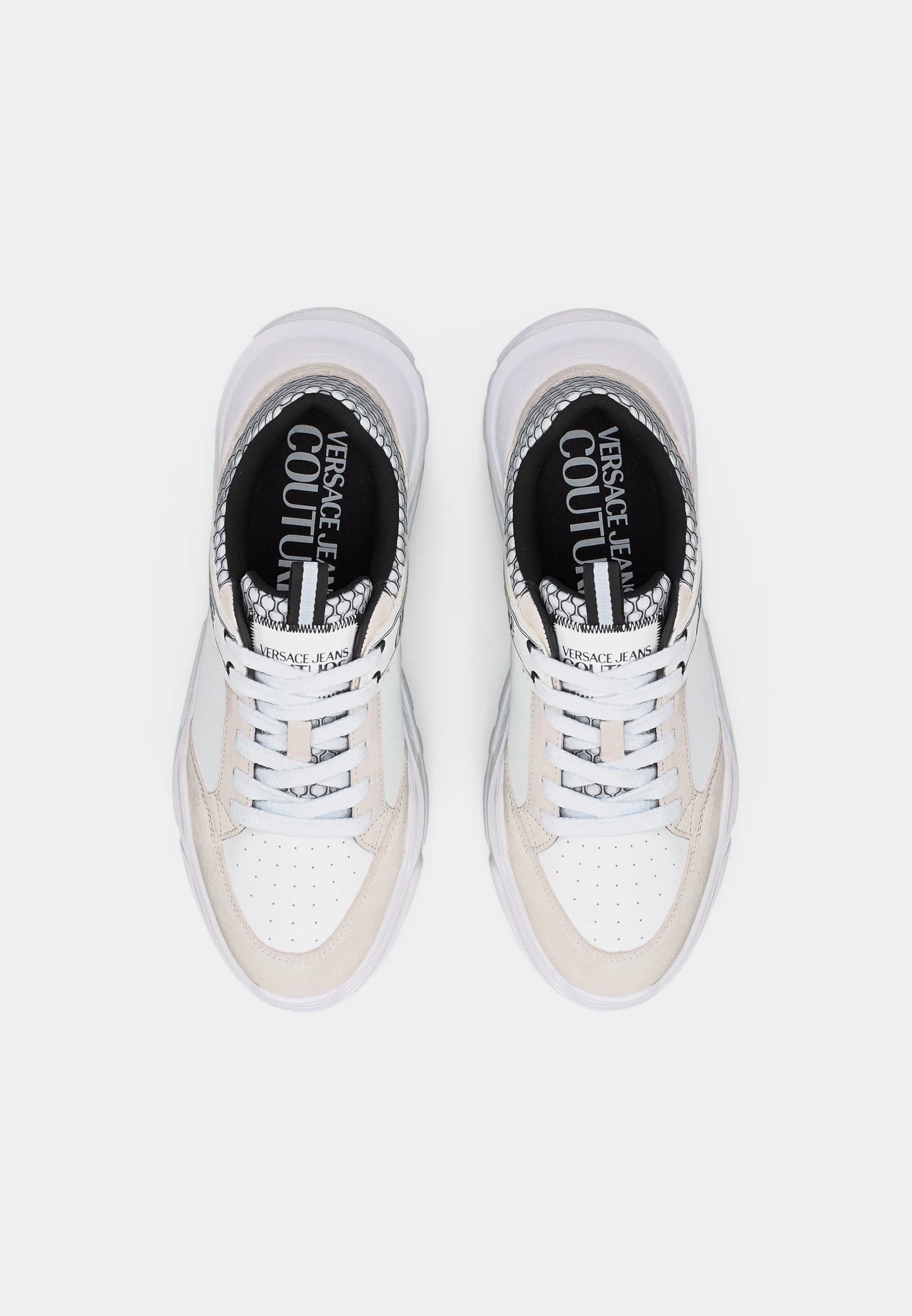 Sapatilhas Brancas e Beges Versace Jeans Couture SS26