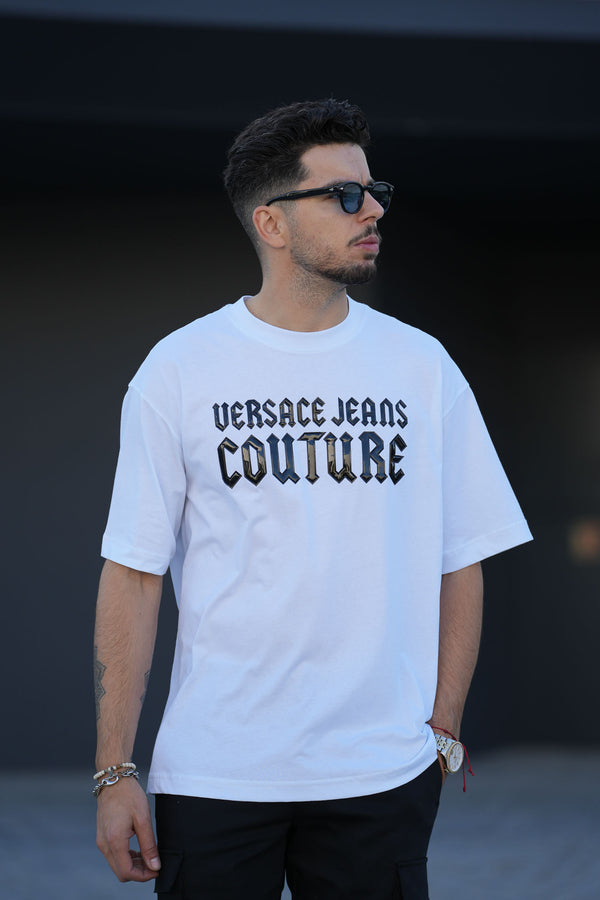 T-shirt Versace Jeans Couture Branca 77GAHL02 FW24