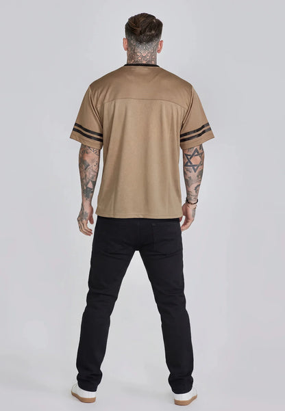 T-shirt Bege com Estampa Relaxed Fit SikSilk