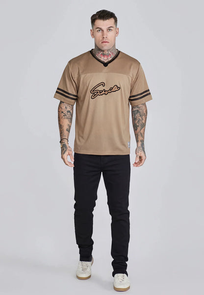 T-shirt Bege com Estampa Relaxed Fit SikSilk