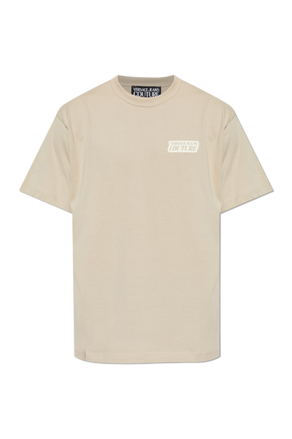 T-shirt Bege com Logótipo Versace Jeans Couture