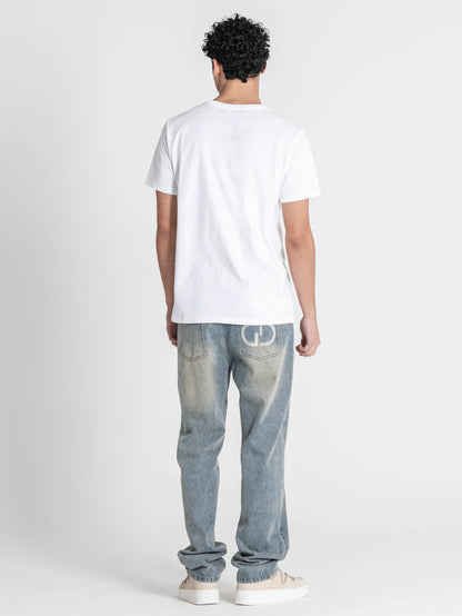 T-shirt Básica Branca Regular Fit Gianni Kavanagh