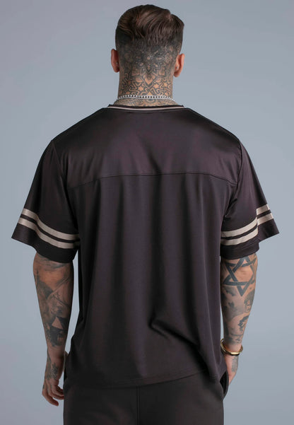 T-shirt Castanha com Estampa Relaxed Fit SikSilk